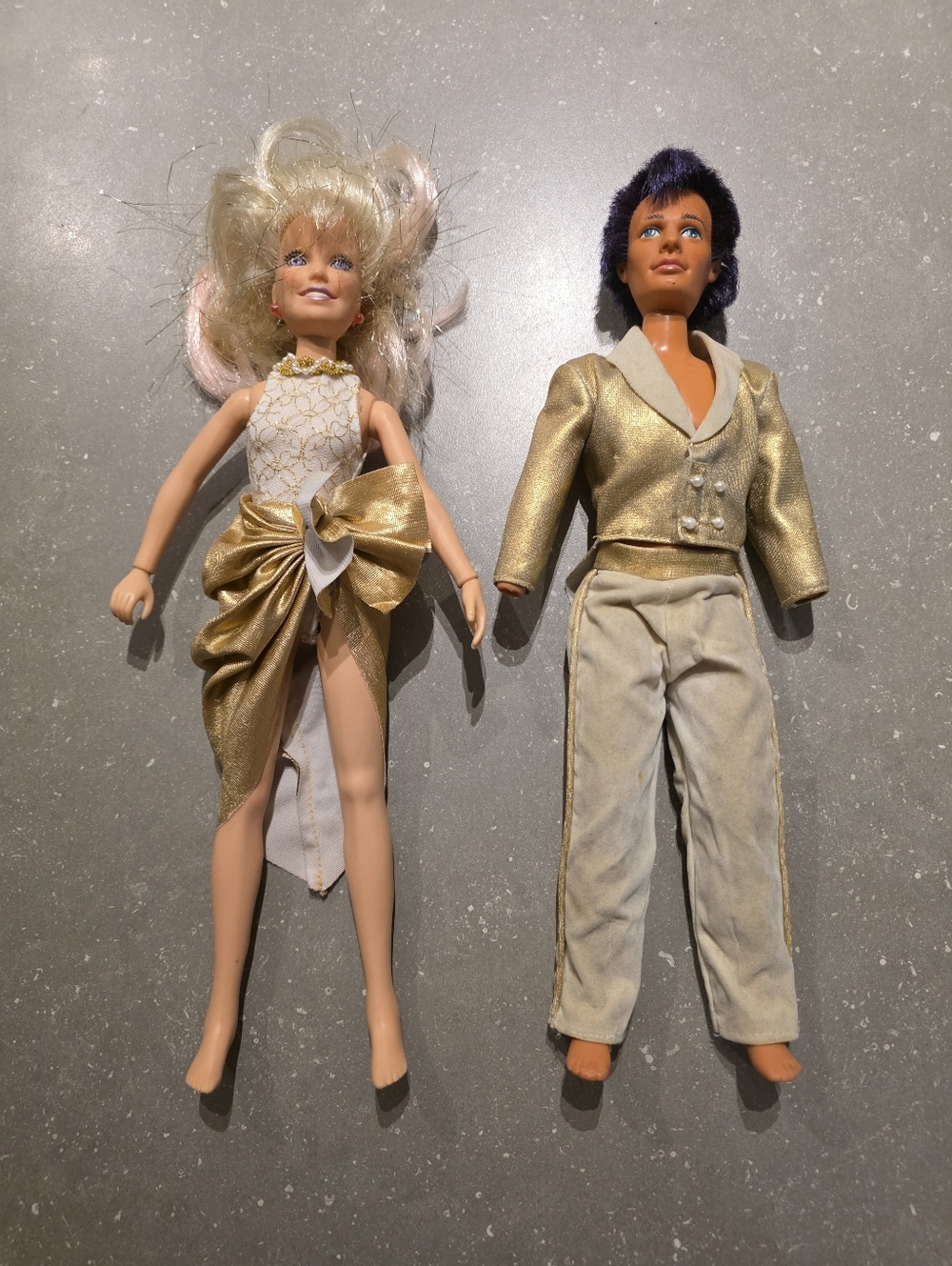 Vintage 1980's Jem And The Holograms Dolls (Glitter And Gold JEM    and RIO)